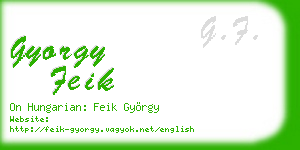 gyorgy feik business card